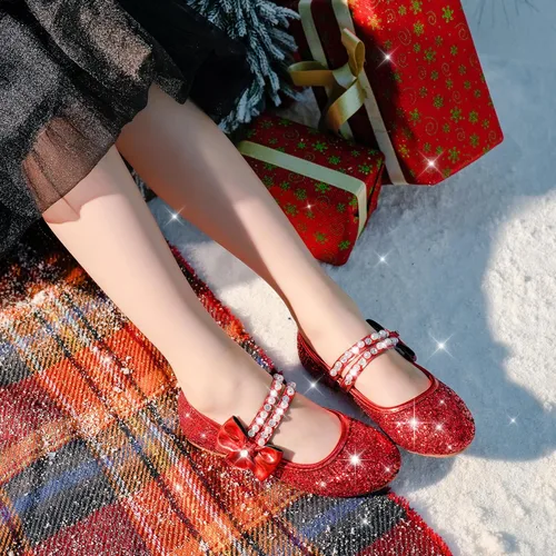 Miniatura 6 de Zapatos de vestir para niñas pequeñas, zapatos de flores, zapatos de princesa, boda, fiesta, zapatos planos para niñas pequeñas y grandes