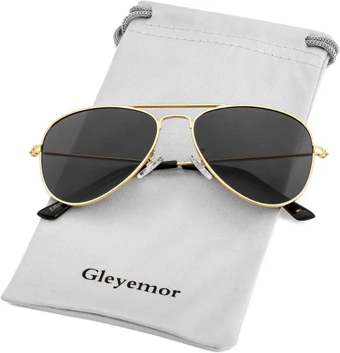 Miniatura 169 de Gleyemor Lentes de sol polarizados estilo aviador para niños y niñas, jóvenes, adolescentes, dos tamaños de 1.969 in y 2.047 in