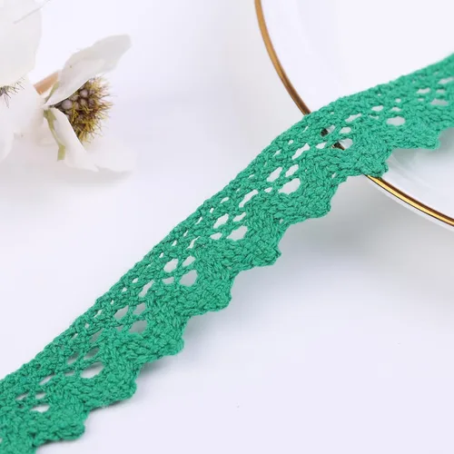 Cinta de encaje de algodón de 30 yardas y 0.7 pulgadas de ancho, borde de encaje multicolor para coser, encaje de ganchillo para manualidades,