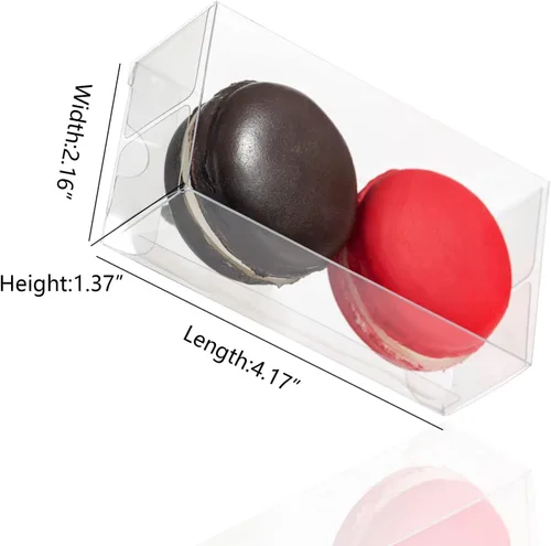 Miniatura 4 de RomanticBaking Paquete de 37 Cajas de Macarons de 4.17" x 2.16" x 1.37" para 2 Brownies Oreo Cubiertos de Chocolate Trufa Golosina Cajas