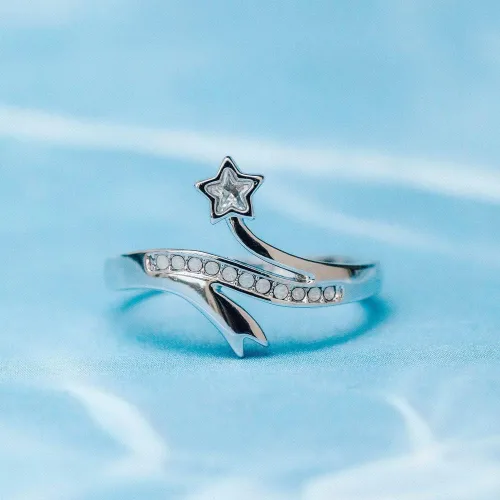Miniatura 5 de Pura Vida Anillo Silver Disney Cenicienta Dreamy Opal Star - Base de latón, baño de rodio - Talla 5-9