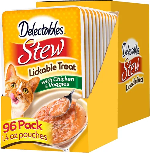 Miniatura 9 de Delectables - Golosina para lamer pollo y atún para gatos, 1.4 onzas, 12 unidades (paquete de 8)