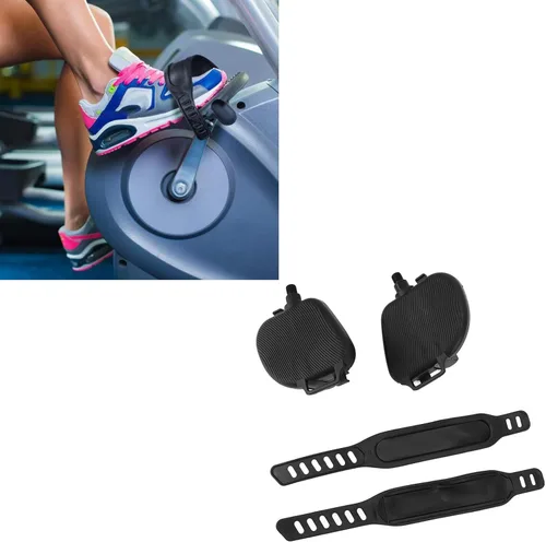 Miniatura 7 de Pedales de ejercicio con correas, 9/16 o 1/2, bicicleta de ciclismo giratoria, bicicleta de ejercicio interior, piezas de repuesto estacionarias