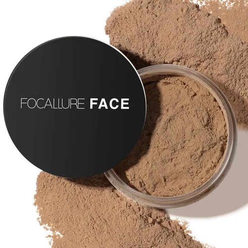Miniatura 10 de FOCALLURE Polvo Facial Suelto de Control de Grasa, Polvo Fijador Suelto Translúcido, Polvo de Acabado Mate Sin Brillo, Fija el Maquillaje de Base