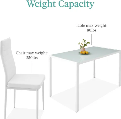 Miniatura 6 de Best Choice Products 7 piezas Juego de comedor de vidrio, muebles modernos de mesa de cocina para comedor, dinette, ahorro de espacio compacto