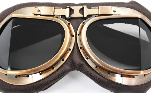 Miniatura 6 de Gafas de motocicleta estilo vintage de piloto aviador para motocross, cruiser, scooter, anti UV, antiarañazos, a prueba de polvo para ciclismo