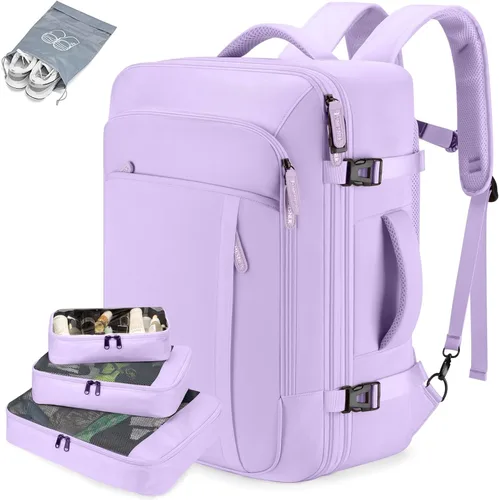 Miniatura 7 de Lumesner Mochilas de viaje de mano, extra grandes de 40 litros aprobadas para vuelos para hombres y mujeres, mochila de maleta expandible, Grande