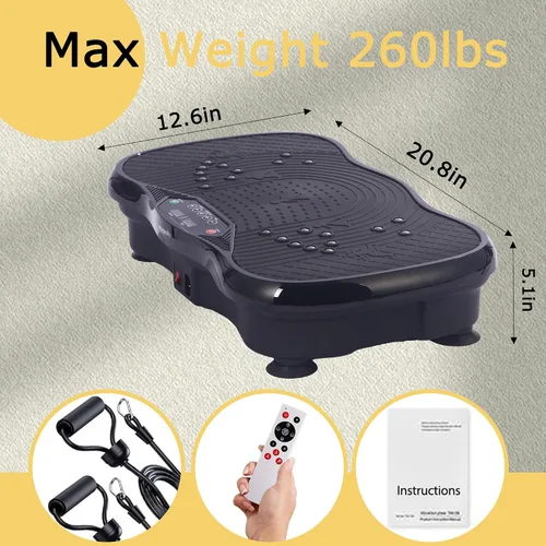 Miniatura 6 de Vibration Plate Exercise Machine, Vibrating Plate Fitness Platform with Remote Control – Portable Vibration Plates for Lymphatic Drainage