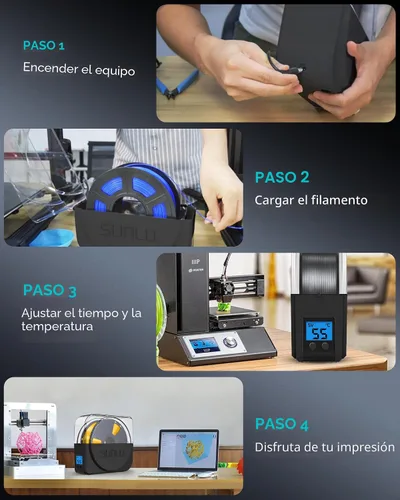 Miniatura 8 de SUNLU Caja de secado de filamentos para filamento de impresora 3D, S1 Plus Deshidratador de filamento con diseño de ventilador, la caja
