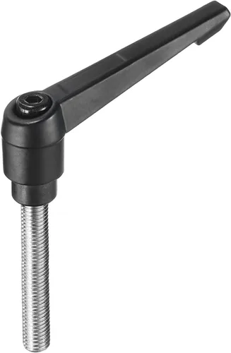Miniatura 8 de uxcell Manija de palanca de sujeción ajustable M5 x 0.787 in óxido negro métrico acero al carbono macho roscado perillas de mano con botón