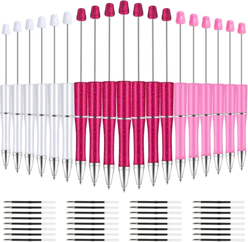 Miniatura 10 de Whaline 24 bolígrafos de cuentas de Halloween, color naranja, morado, negro, bolígrafo de tinta de gel, bolígrafos retráctiles para escribir