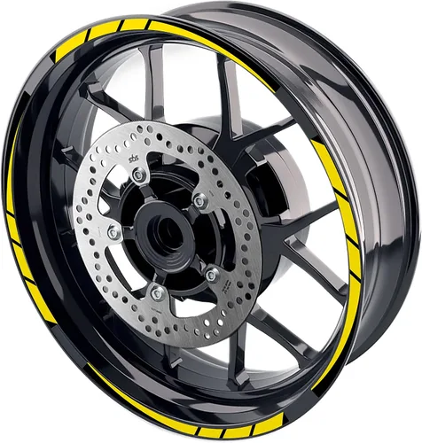 Miniatura 13 de MC MOTOPARTS Pegatinas para llantas exteriores de 17 pulgadas S01B compatibles con YZF R125 MT125 MT07 MT10 MT25 FZ25 MT03 (azul)