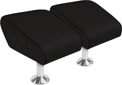 iCOVER Boat Folding Seat Cover - 600 Denier Canvas Waterproof Heavy-Duty Weather Resistant Material Trailerable Fishing Chair Covers Negro