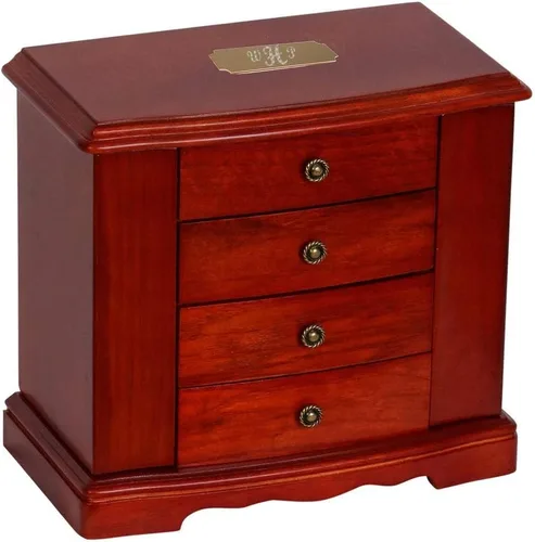 Miniatura 2 de Mele & Co Harmony - Joyero musical de madera personalizable con cajonesgrabados personalizados para mujeres, niñas