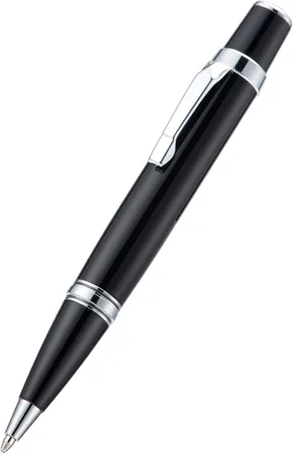 Miniatura 2 de Wikult Juego de 3 mini bolígrafos con recambios adicionales, tinta negra de punta media de 0.039 in, bolígrafo de metal de escritura suave