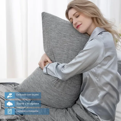 Miniatura 5 de CHOSHOME Fundas de almohada refrescantes con cremallera Fundas de almohada Q-Max > 0.45 con cremallera para personas que duermen con calor, suaves