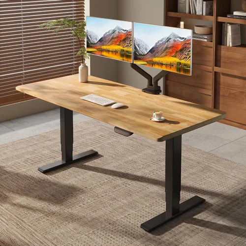 Miniatura 21 de FLEXISPOT E6 MAX - Escritorio de pie de 3 etapas de madera maciza con doble motor de 48 x 24 pulgadas, capacidad de peso de 330 libras, escritorio