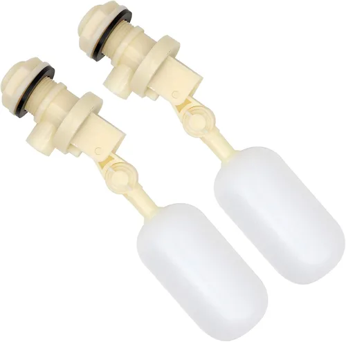 Válvula de flotador de 3/4 pulgadas, paquete de 2 válvulas de bola de flotador de agua con brazo ajustable y filtro para fuente, canal de agua,