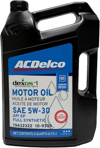 Miniatura 2 de ACDelco GM Original Equipment 10-9330 (19432322) dexosTM1 GEN 3 Aceite de motor sintético completo 5W-30, 5 cuartos de galón