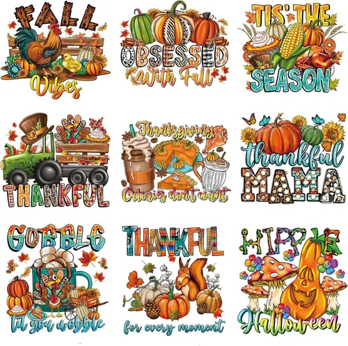 Miniatura 12 de 9 hojas de transferencia para planchar de Navidad para camisetas, parches para planchar de Navidad, diseño de transferencia de calor, calcomanías