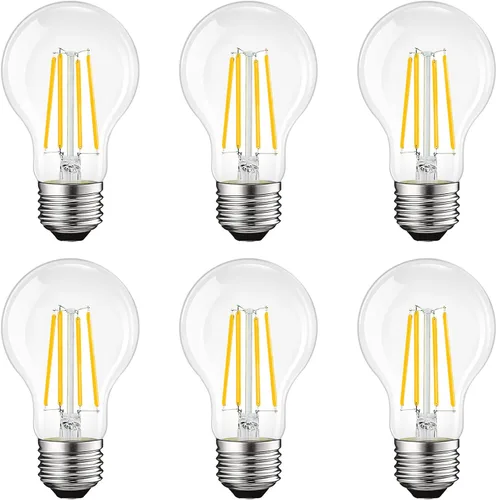 Miniatura 14 de LUXRITE Bombillas LED vintage A19 equivalentes a 100 W, 1600 lúmenes, blanco suave de 3000 K, bombillas Edison regulables, 12 W, clasificación