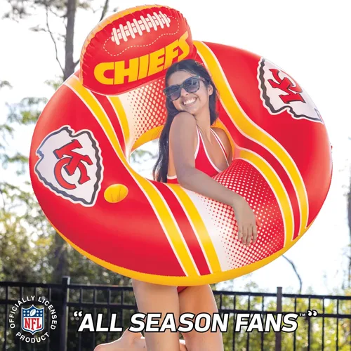 Miniatura 4 de BigMouth 42” Inflatable Pool Floats Officially Licensed NFL Fan Gear Merchandise Back Support Inner Tube for Adults and Teens