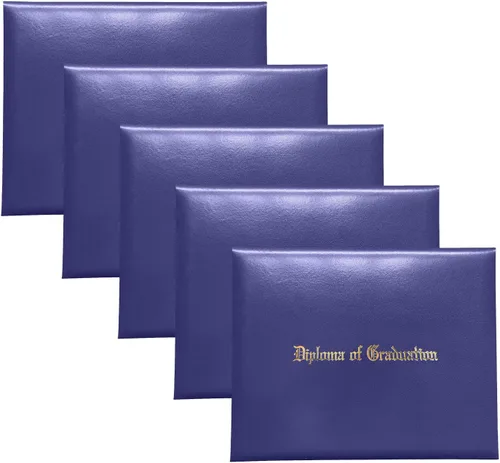 Miniatura 16 de Gradplaza Cubierta de diploma para certificado de 8.5 x 11 pulgadas impreso "Diploma de graduación" negro soporte para diploma liso para escuela