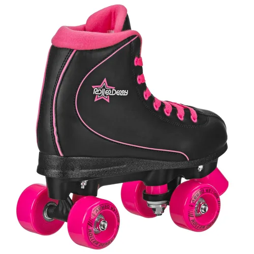 Miniatura 2 de Roller Derby Roller Star 600 - Patines para mujer, color negro/rosa, talla 10