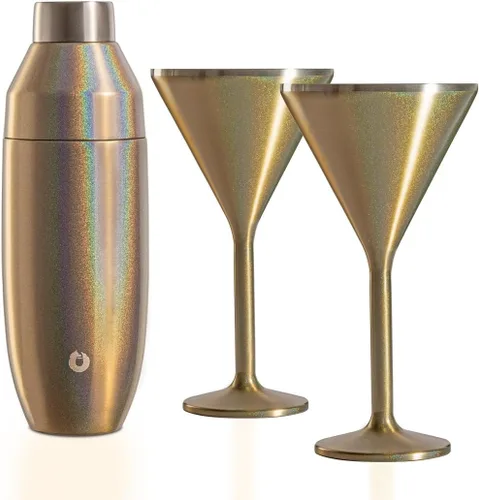Miniatura 8 de NEWPORT Stemware Collection Premium Vacuum Insulated Stainless Steel Martini Glasses, Lightweight Margarita Glasses, Unbreakable & Stay Cold