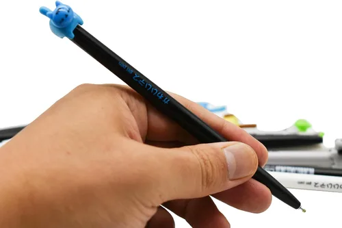 Miniatura 6 de Maydahui 12 bolígrafos retráctiles con forma de gato y perro, diseño de gatito, tinta negra para amantes de los gatos, estudiantes, suministros