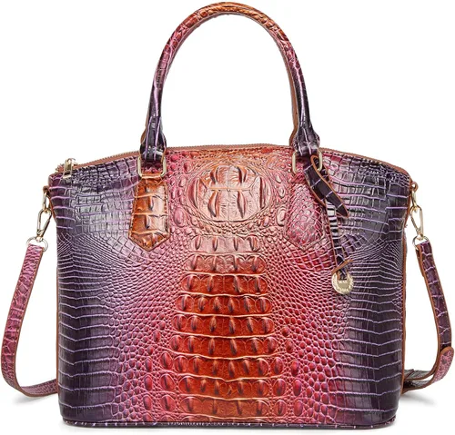 Miniatura 27 de Makcr Joacbv Bolso Satchel para Mujer Bolso Bandolera Largo Elegante Bolso Tote Asa Superior Cuero Vegano Bolsos de Mano para Damas Patrón en Relieve