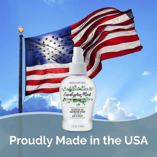 Miniatura 4 de SMELLS BEGONE Ambientador de aceite esencial en espray para baño, elimina los olores del baño y el inodoro, fabricado con aceites esenciales, aroma