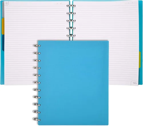 Miniatura 107 de Talia - Cuadernos de notas con tapas, planificador, personalizables, (Azul de Verano, Junior (5.5 pulgadas x 8.5 pulgadas)) Azul verano