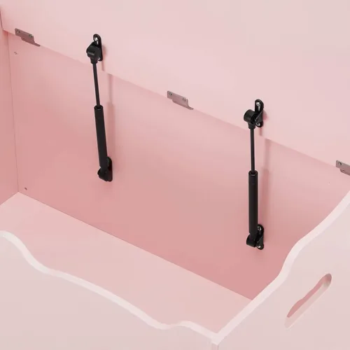 Miniatura 6 de Amazon Basics Caja de juguetes para niños, baúl organizador de madera, rosa, 30 x 18 x 19 pulgadas
