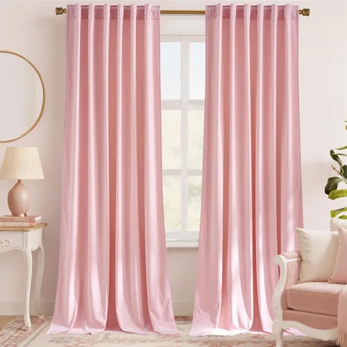 Miniatura 29 de NICETOWN Cortinas blancas extralargas de 144 pulgadas para telón de fondo, cortinas de terciopelo con aislamiento térmico y reducción de ruido