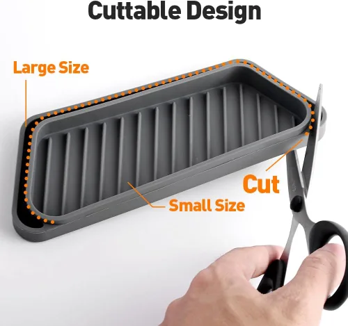 Miniatura 4 de Bandeja de goteo para refrigerador, dispensador de agua para nevera cortable para bandeja de agua, dispensador de silicona de grado alimenticio