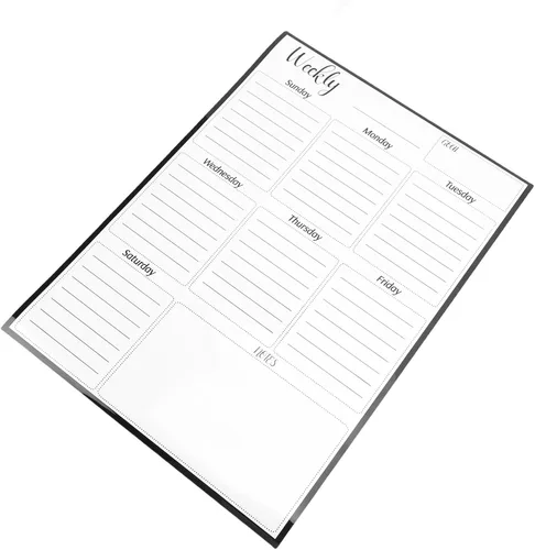 Miniatura 9 de Hyuduo Magnet Planner, Weekly Dry Erase Board for Fridge with Powerful Magnet, Erasable Reusable Vertical Layout PET Material, for Family Meal