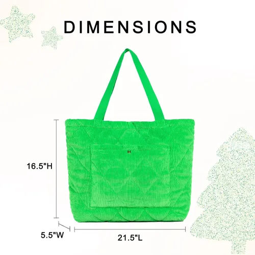 Miniatura 2 de mikahki Large Tote Bag for Women, Corduroy Tote Bags Women Travel Bags Handbags Shoulder Bag for Gym, Work, Travel