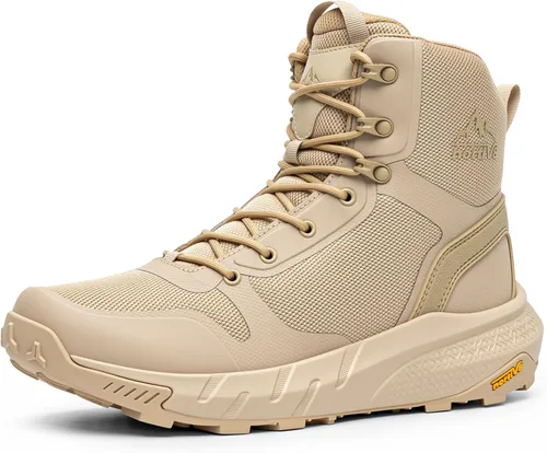 Miniatura 19 de NORTIV 8 Botas tácticas militares para hombre, ligeras y cómodas, con cremallera lateral para todo el día, botas de trabajo, para motocicleta, botas
