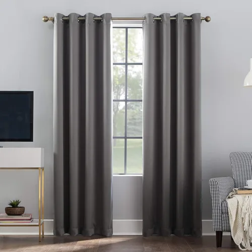 Miniatura 18 de Sun Zero Nordic - Juego de 2 paneles de cortinas con ojales de grado teatral extremo 100% opacas, 104" x 96" (2* 52" x 96"), cortinas opacas blanco