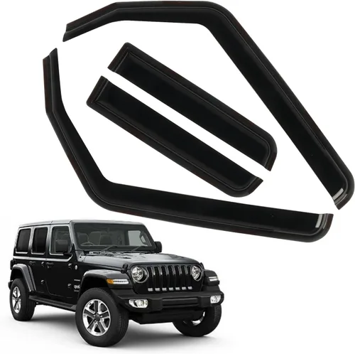 Miniatura 42 de Protectores de lluvia in Channel para Jeep Grand Cherokee L 2021, 2022, 2023, 2024, 2025 2026, deflectores de viento laterales duraderos, viseras