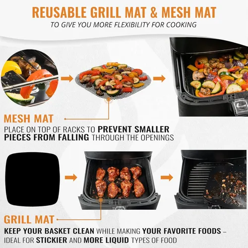 Miniatura 4 de Accesorios para freidora de aire compatibles con Ninja Foodi Grill 5 en 1, Instant Pot, Gourmia, Chefman, Power Vortex, parrilla PowerXL + más