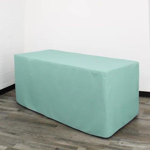 Miniatura 13 de YOUR CHAIR COVERS Mantel ajustable color marrón chocolate – Mantel rectangular de poliéster ajustable de 6 pies, mesa de buffet para interiores