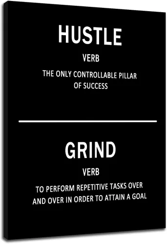 Miniatura 32 de Motivational Wall Art 1% Better Every Day Quote Framed Canvas Poster Inspirational Wall Decor for Office Gym Study Room Small Size Growth Mindset