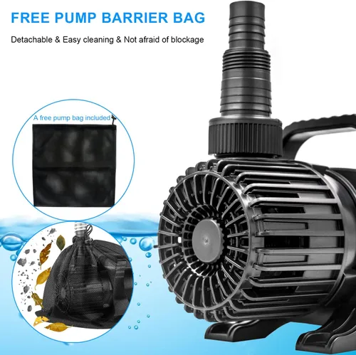 Miniatura 3 de OYO WATER Bomba de agua exterior de 3000 gph-155W 9.99 m de cascada de estanque y fuente de peces Kio y bomba de jardín sumergible IPX8: cable largo