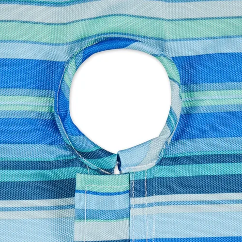 Miniatura 2 de DII Summer Stripe - Colección de mesa con cremallera para exteriores, multiusos, lavable a máquina, mantel, 60 pulgadas redonda, casa de playa