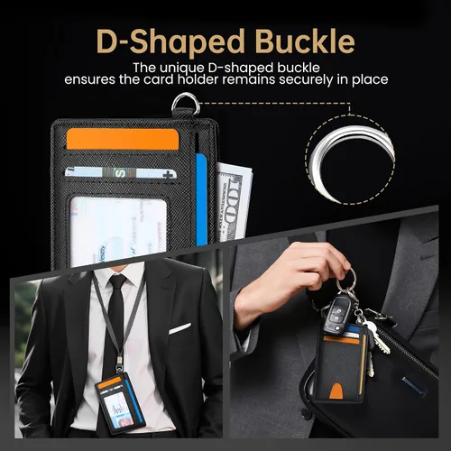 Miniatura 3 de Mayski Cartera delgada minimalista, soporte para tarjetas de crédito para mujeres y hombres, estuches para tarjetas con bloqueo RFID en el bolsillo