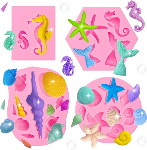 Miniatura 15 de 2 piezas de moldes de silicona con forma de flores, moldes de silicona para fondant y pastel, moldes de arcilla polimérica con forma de flor
