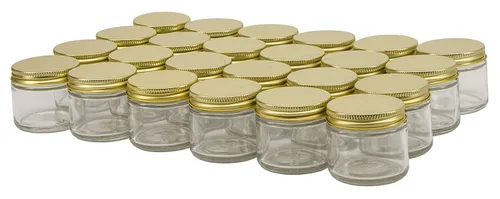 Miniatura 2 de North Mountain Supply Tarros de vidrio transparente de 2 onzas para especias/enlatas, con tapas doradas de 2.087 in, caja de 24