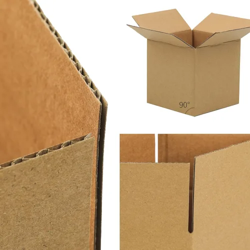 Miniatura 5 de FARRAY Cajas de envío de 4 x 4 x 4 pulgadas (tamaño interior), paquete de 50 cajas de cartón corrugado de papel kraft resistentes para embalaje por